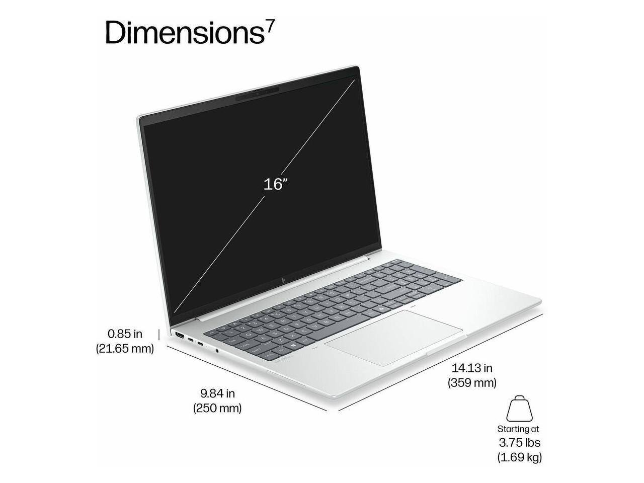 Dimensions

16"  
0.85 in (21.65 mm)  
9.84 in (250 mm)  
14.13 in (359 mm)  
Starting at 3.75 lbs (1.69 kg)