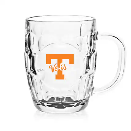 Front. Indigo Falls - Tennessee Volunteers 20oz. Dimpled Glass Mug - Multicolor.