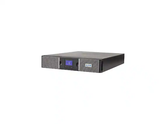 Front. Eaton - Eaton 9PX 9PX1500RTN-L Li-ion UPS, 2U, 1500 VA, 1350 W, 5-15P, 8x 5-15R, 120V, w/ Network Card - Black.
