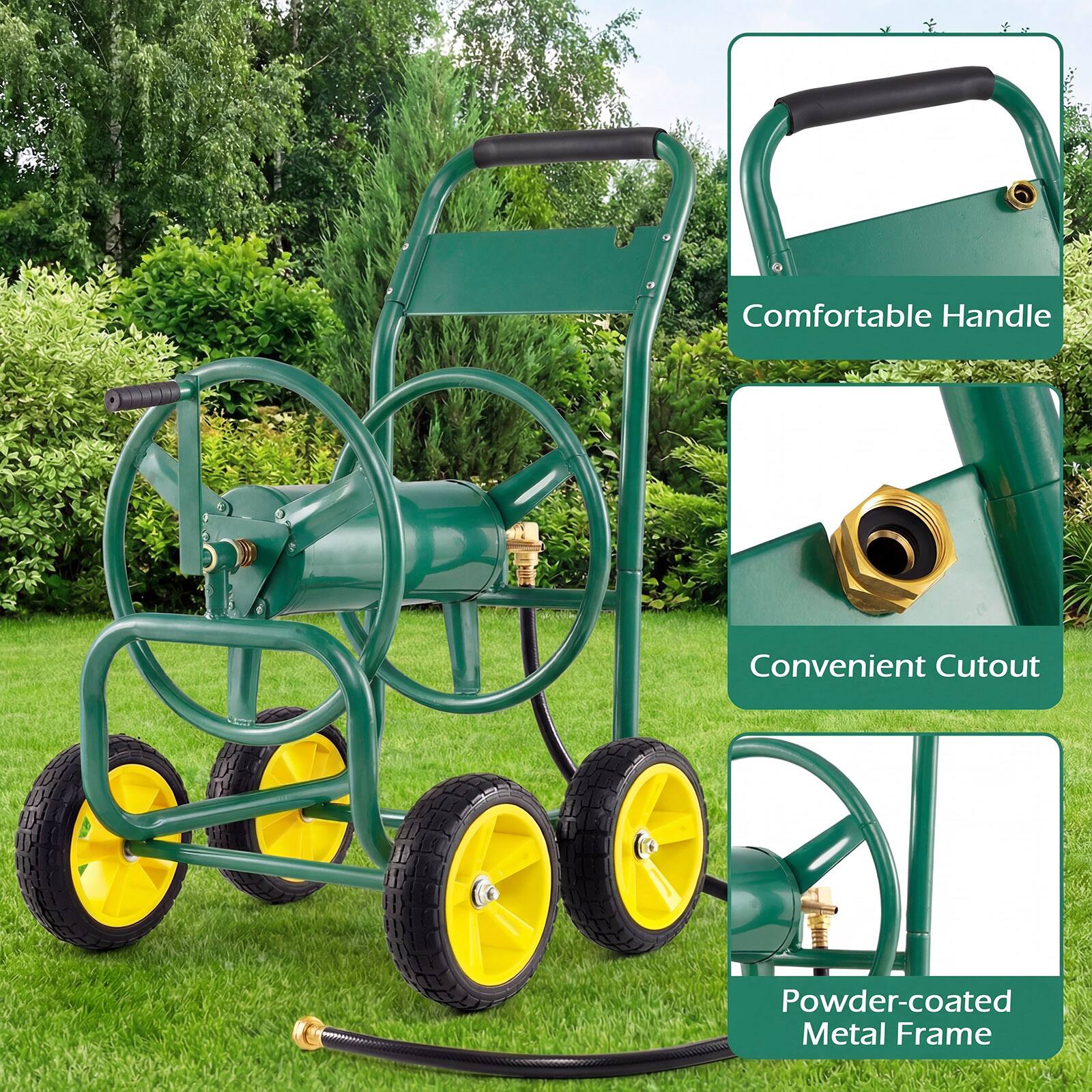 Comfortable Handle  
Convenient Cutout  
Powder-coated Metal Frame