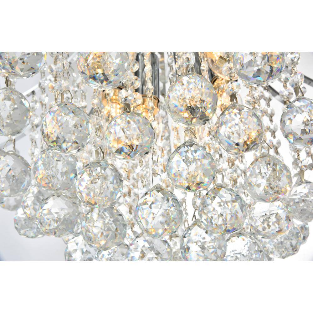 Back. Elegant Lighting - Toureg 11 light Chrome Chandelier Clear Royal Cut Crystal - Chrome.