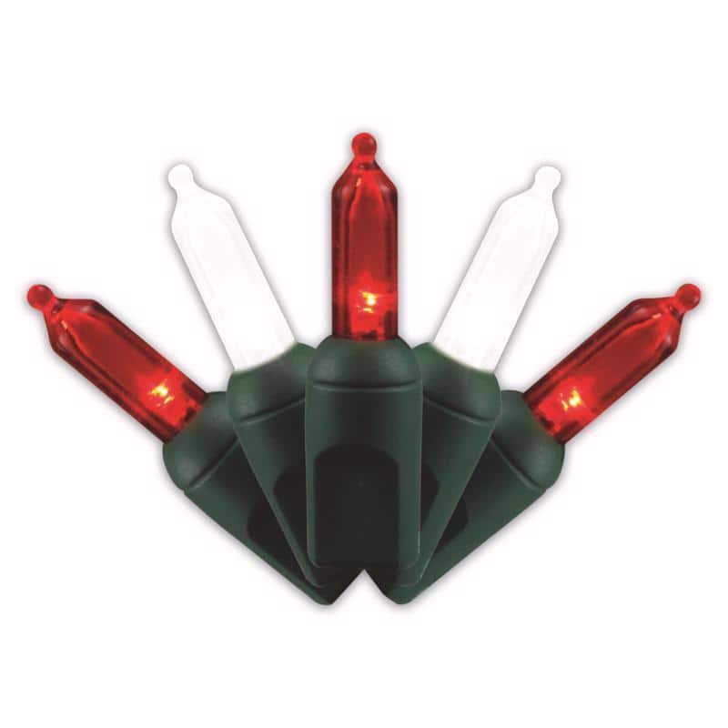 Celebrations - Platinum LED T5 Red/White 50 ct String Christmas Lights 25 ft - Red|White