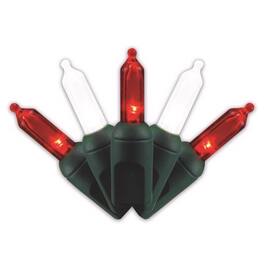 Celebrations - Platinum LED T5 Red/White 50 ct String Christmas Lights 25 ft - Red|White