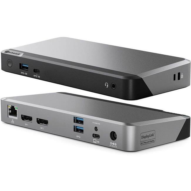 Alogic - Universal Dock Dual Display Screen 4K docking station with 65W power delivery PD DP Alt Mode USB-C and USB-A