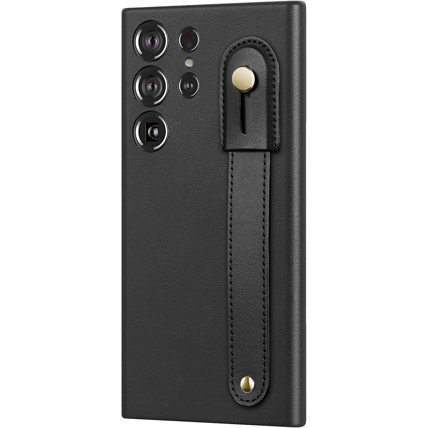 Left. SaharaCase - FingerGrip Series Case for Samsung Galaxy S23 Ultra - Black.