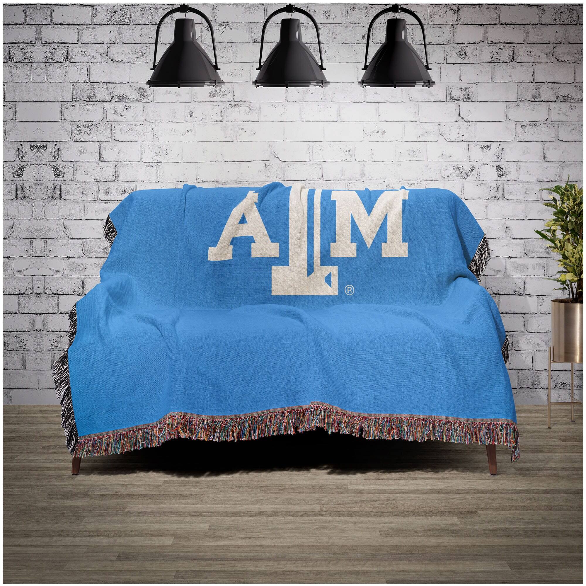Alt View 1. Chad & Jake - Texas A&M Aggies Woven Blanket - Blue.