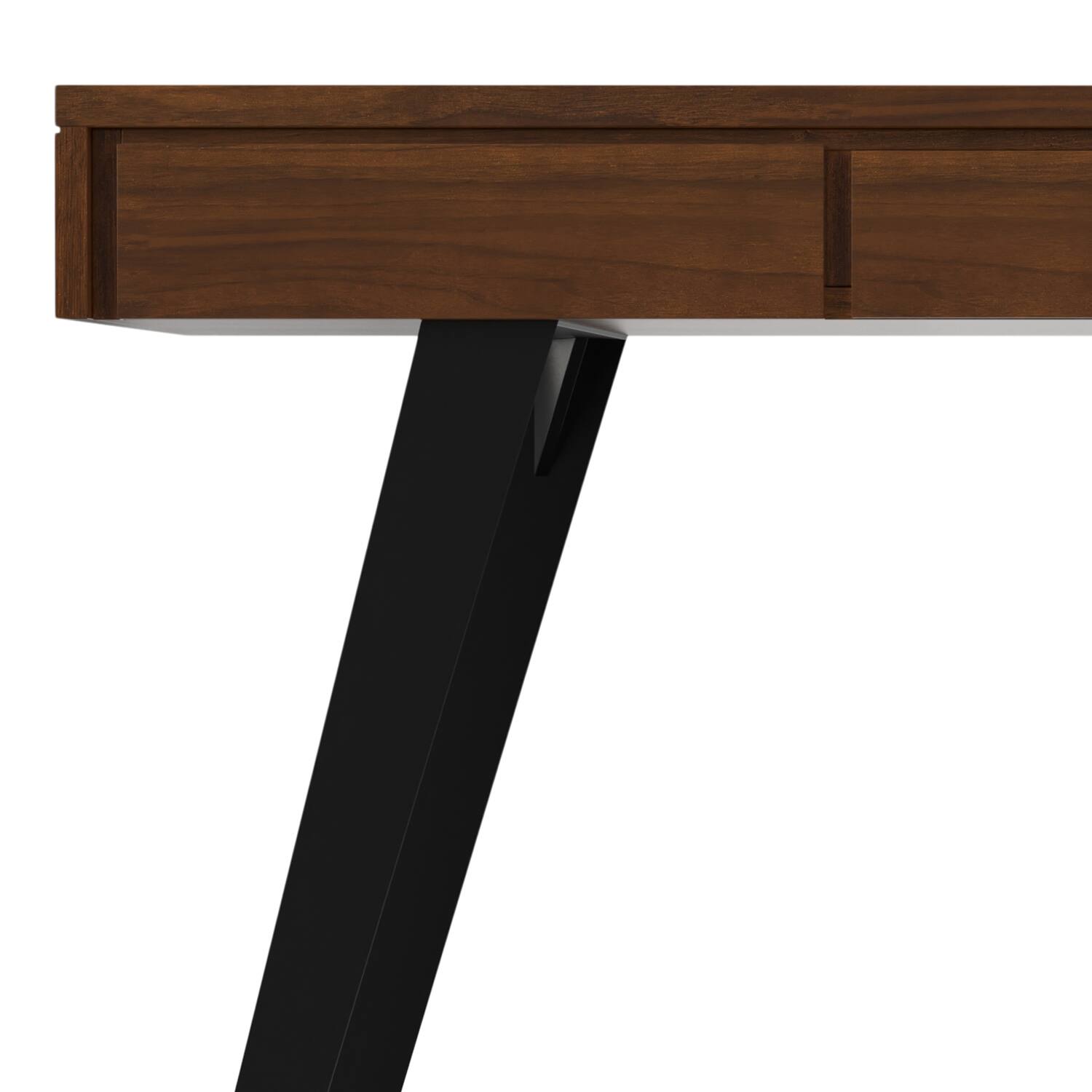 Alt View 7. Simpli Home - Lowry Modern Industrial 54 inch Wide Desk in Walnut - Walnut.