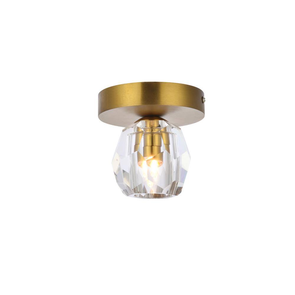 Alt View 4. Elegant Lighting - Eren 1 light gold flush mount - Gold.