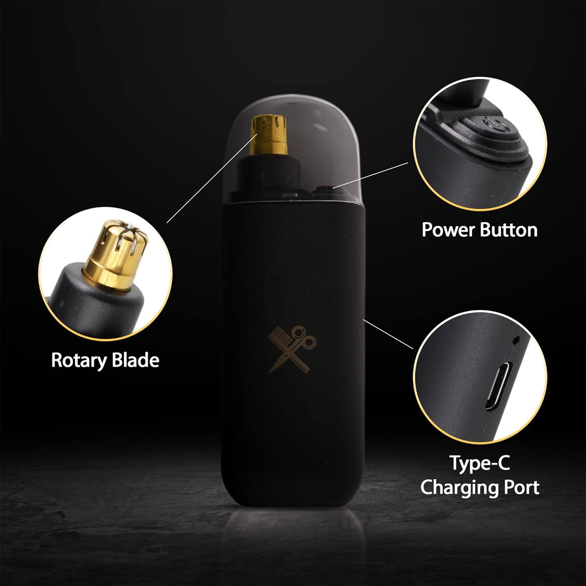 Power Button  
Rotary Blade  
Type-C Charging Port