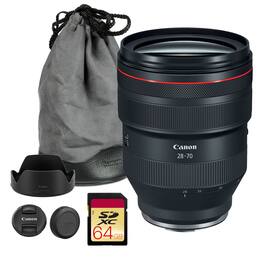 Canon - RF 28-70mm f/2 L USM Lens 64GB Card Bundle - Black