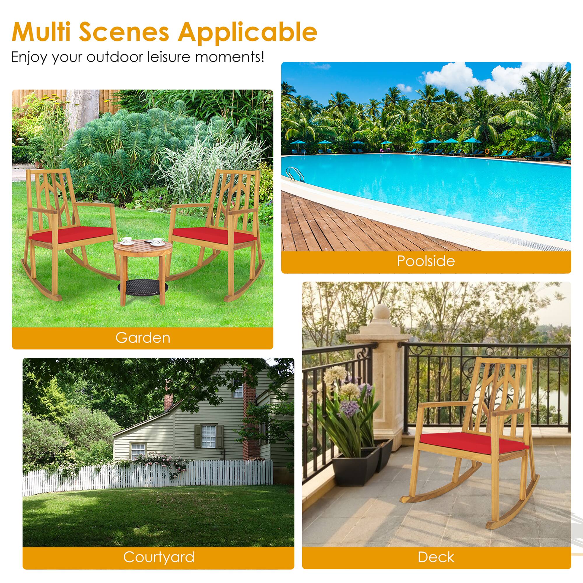 Multi Scenes Applicable  
Enjoy your outdoor leisure moments!  

Garden  
Poolside  
Courtyard  
Deck