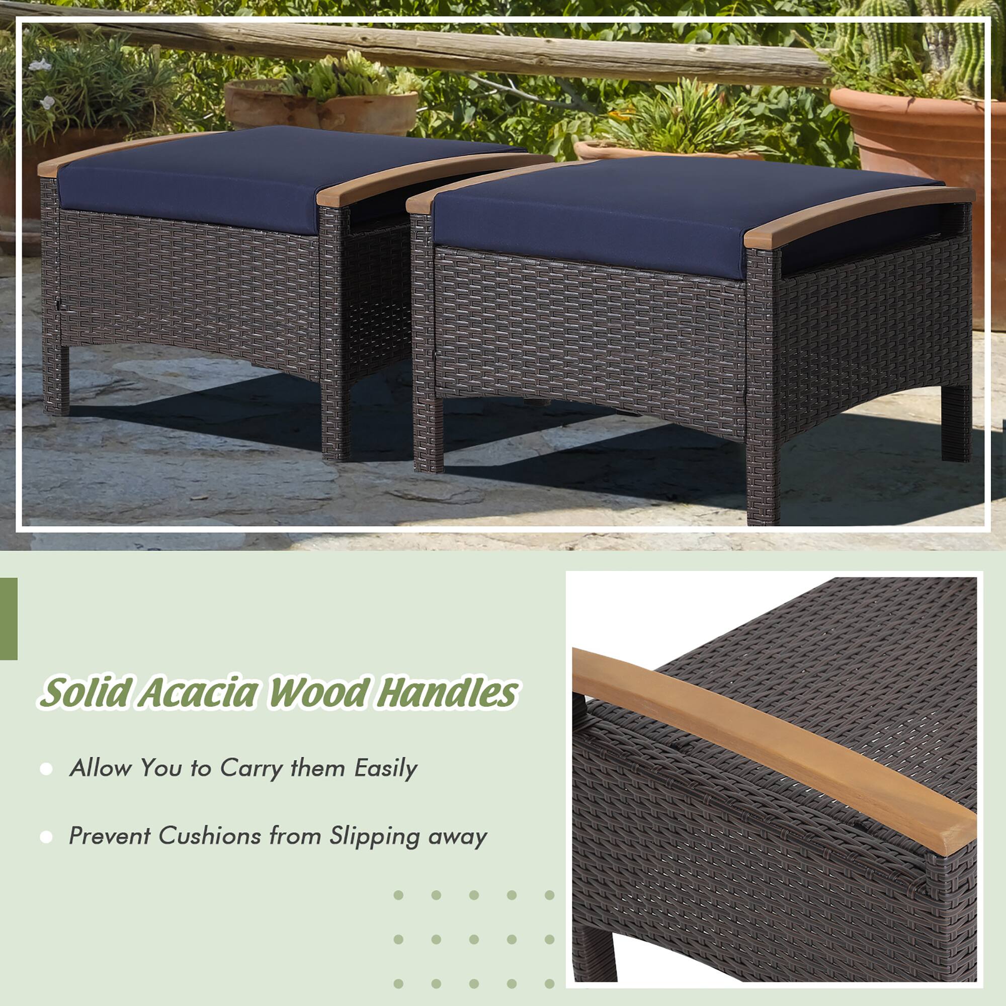 Solid Acacia Wood Handles

- Allow You to Carry them Easily
- Prevent Cushions from Slipping away