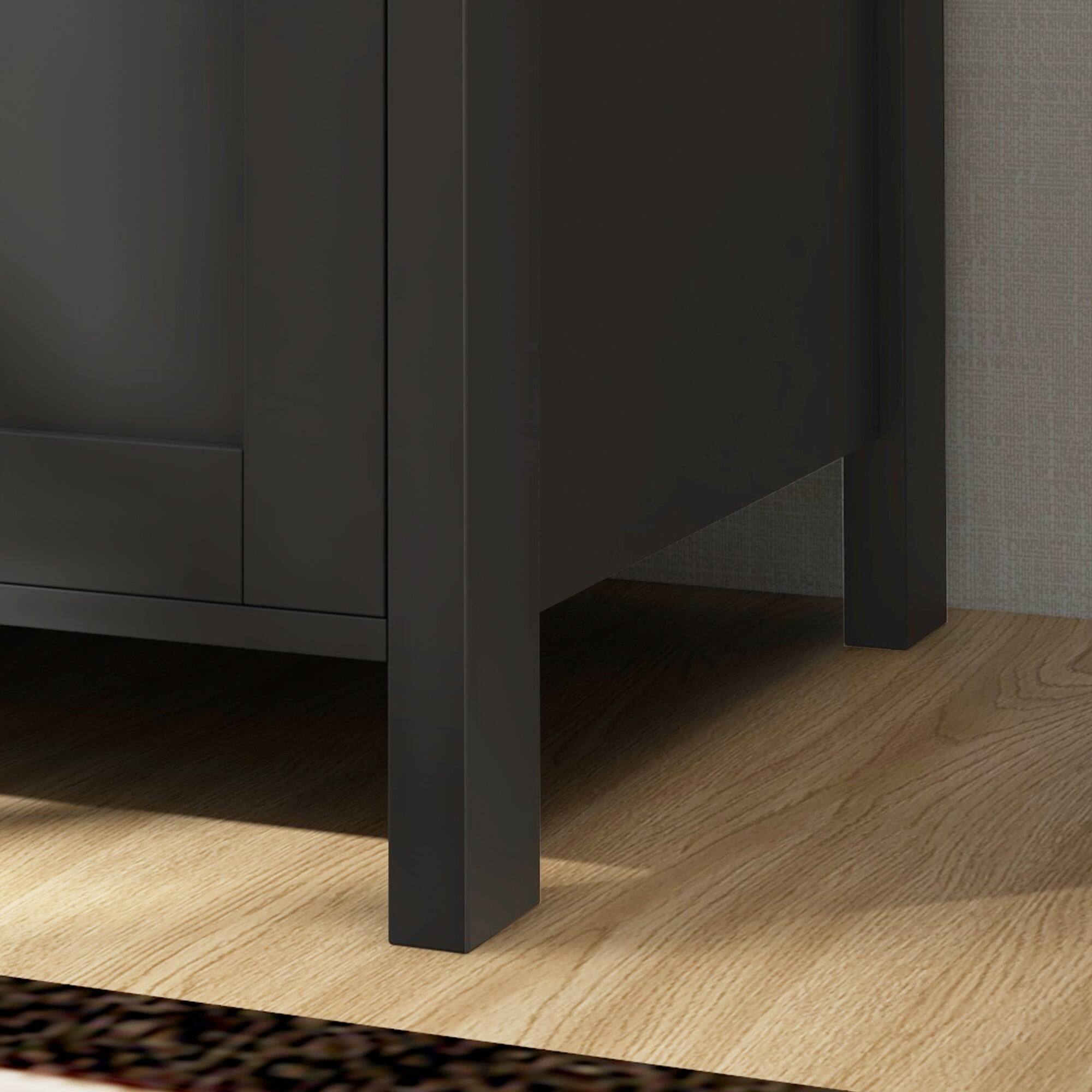 Alt View 8. Homcom - File Cabinet, 2 Drawer Filing Cabinet with Adjustable Hanging Bar for Letter - Black.