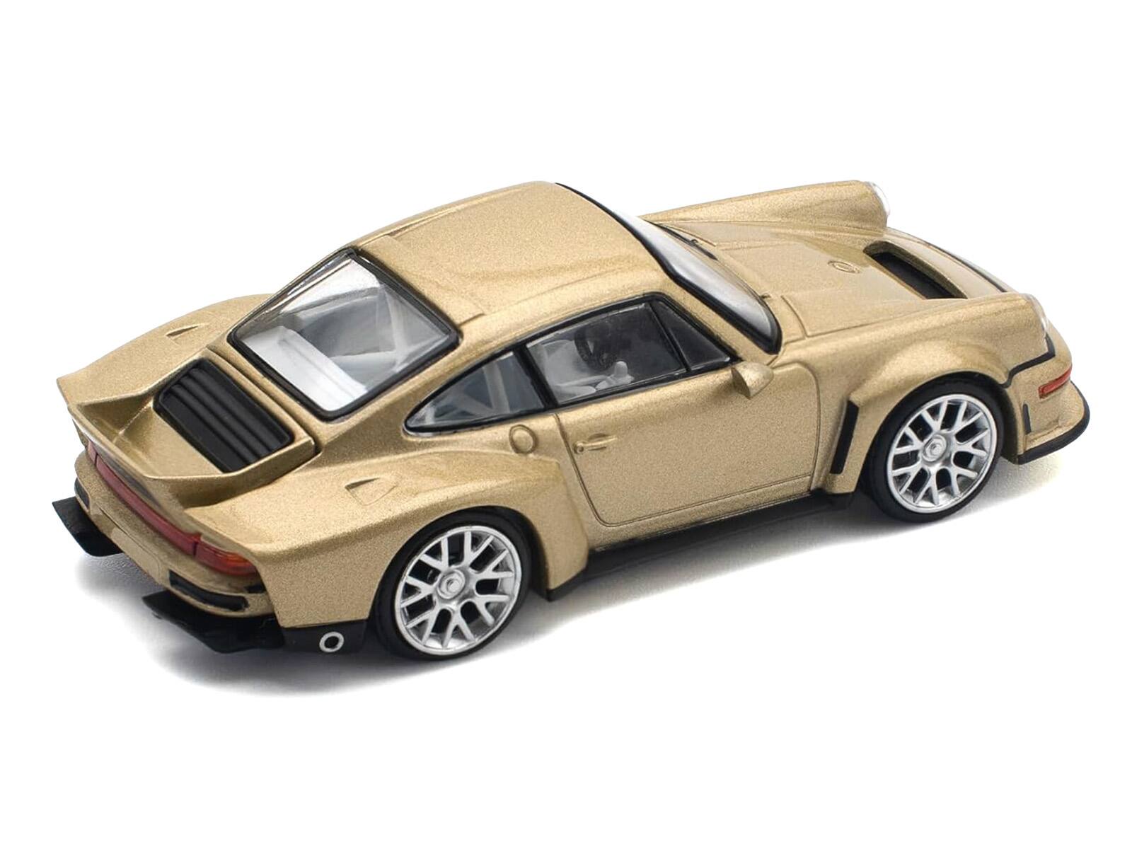 Alt View 4. Pop Race - Singer DLS Turbo Metallic Gold 1/64 Die Cast Model Car by Pop Race.