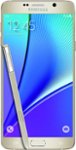 Front. Samsung - Galaxy Note 5 4G LTE with 64GB Memory Cell Phone - Gold Platinum.