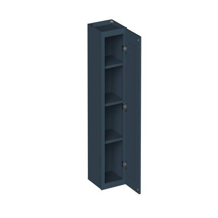 Front. Boyel Living - 12-in W x 42-in H x 12-in D Shaker RTA Kitchen Wall Cabinet with Soft-Close - Charcoal Blue.