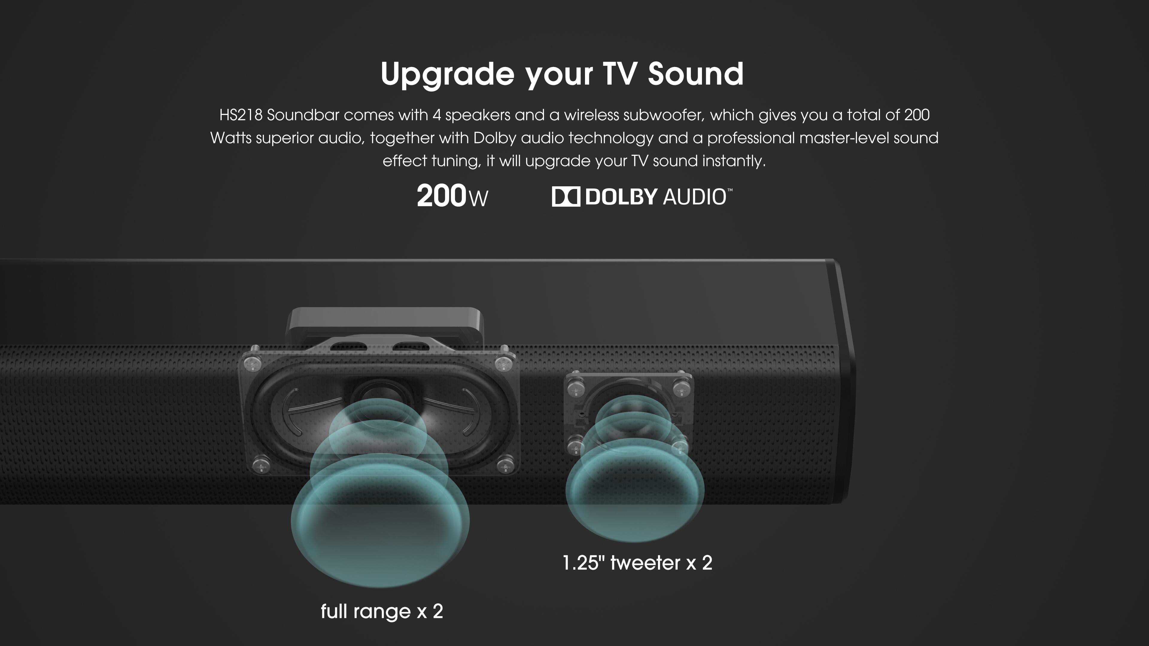 Alt View 16. Hisense - 2.1-Channel Soundbar with Wireless Subwoofer - black.