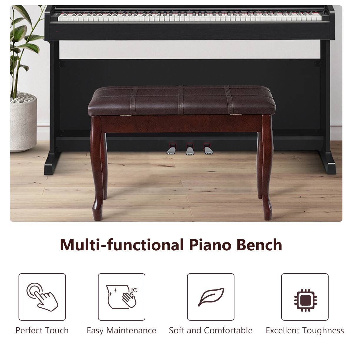 Multi-functional Piano Bench

- Perfect Touch
- Easy Maintenance
- Soft and Comfortable
- Excellent Toughness