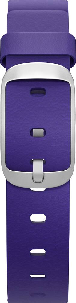 Angle. Pebble - Leather Band for 14mm Pebble Time Round Smartwatches - Violet.