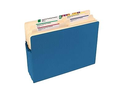 Alt View 2. Smead -  File Pockets, 3.5" Expansion, Letter Size, Blue  - Blue.