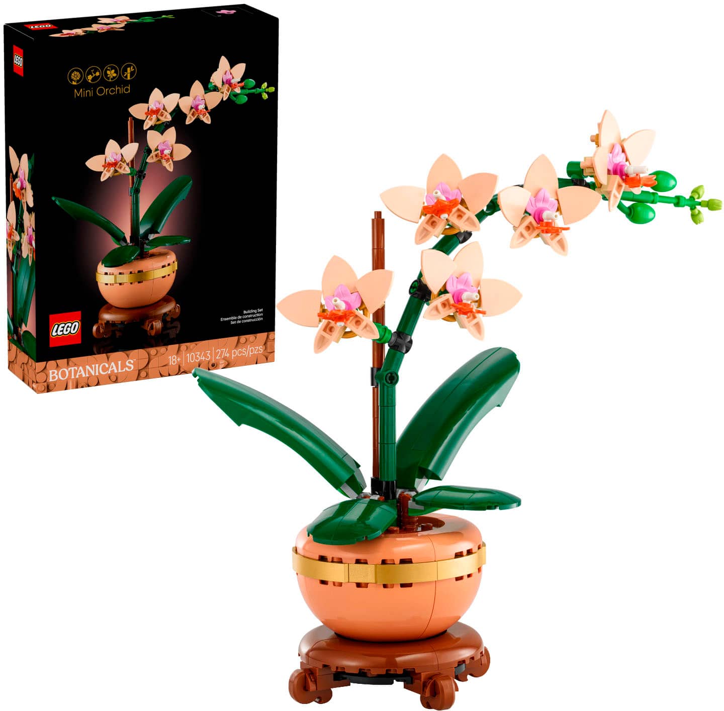 LEGO - Botanicals Mini Orchid Building Set for Adults 10343 - Front_Zoom
