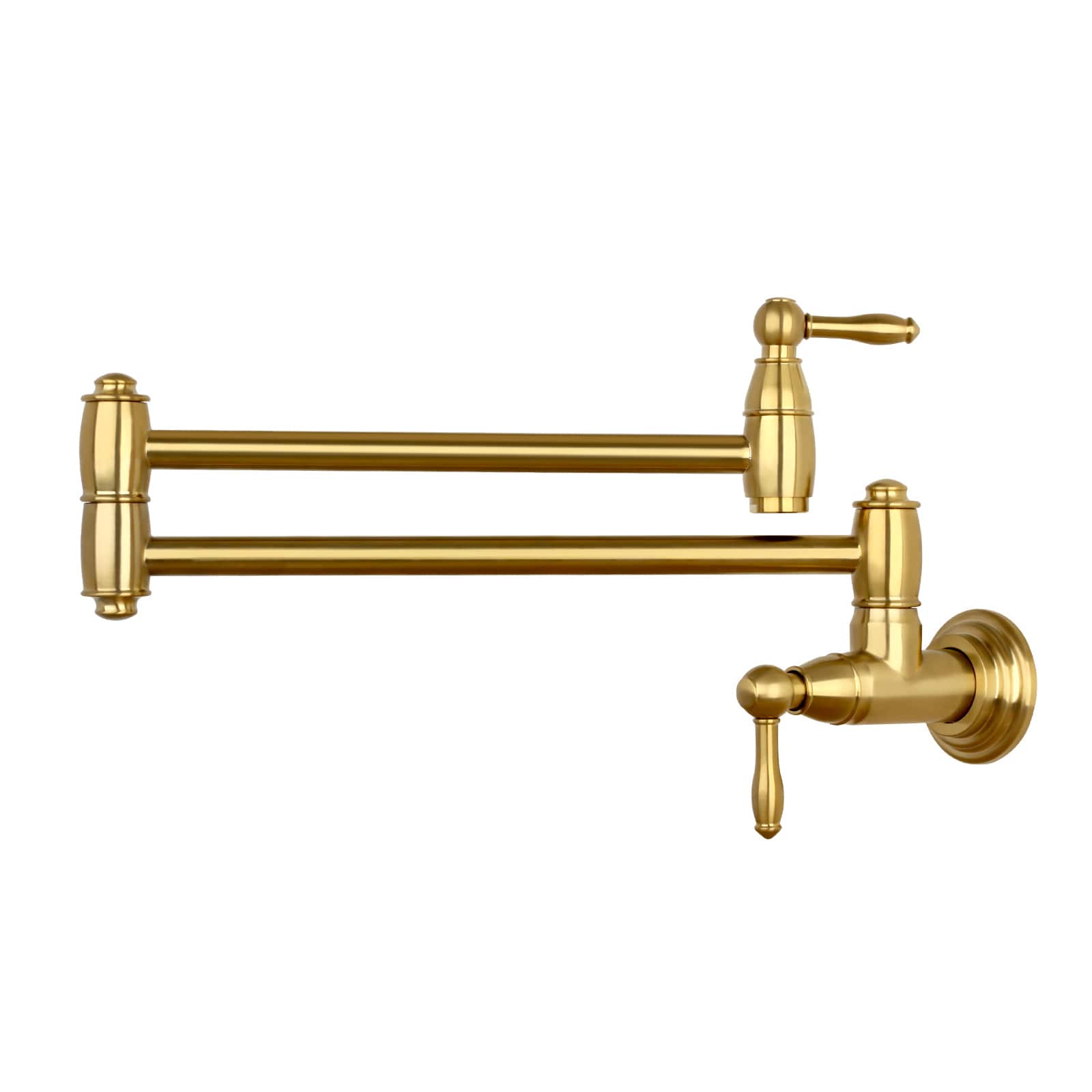 Wall-Mounted Solid Brass Pot Filler Kitchen Faucet with Dual Joint Swing Arms for Stovetop price history on PriceWatchPro