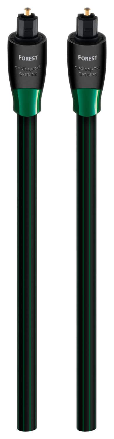 Angle. AudioQuest - OptiLink Forest 16.4' In-Wall Optical Cable - Black/Green.