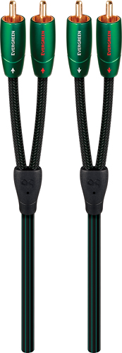 AudioQuest - Evergreen 2' RCA-to-RCA Interconnect Cable - Black/Green