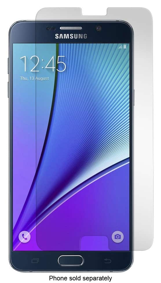 Angle. Gadget Guard - Black Ice Screen Protector for Samsung Galaxy Note5 Cell Phones - Clear.