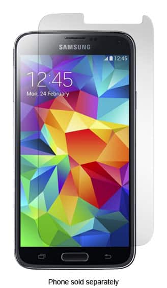 Gadget Guard - Black Ice Edition Screen Protector for Samsung Galaxy S 5 Cell Phones - Clear - Angle
