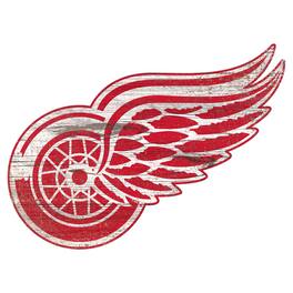 Fan Creations - Detroit Red Wings 24'' x 24'' Distressed Logo Cutout Sign - Multicolor