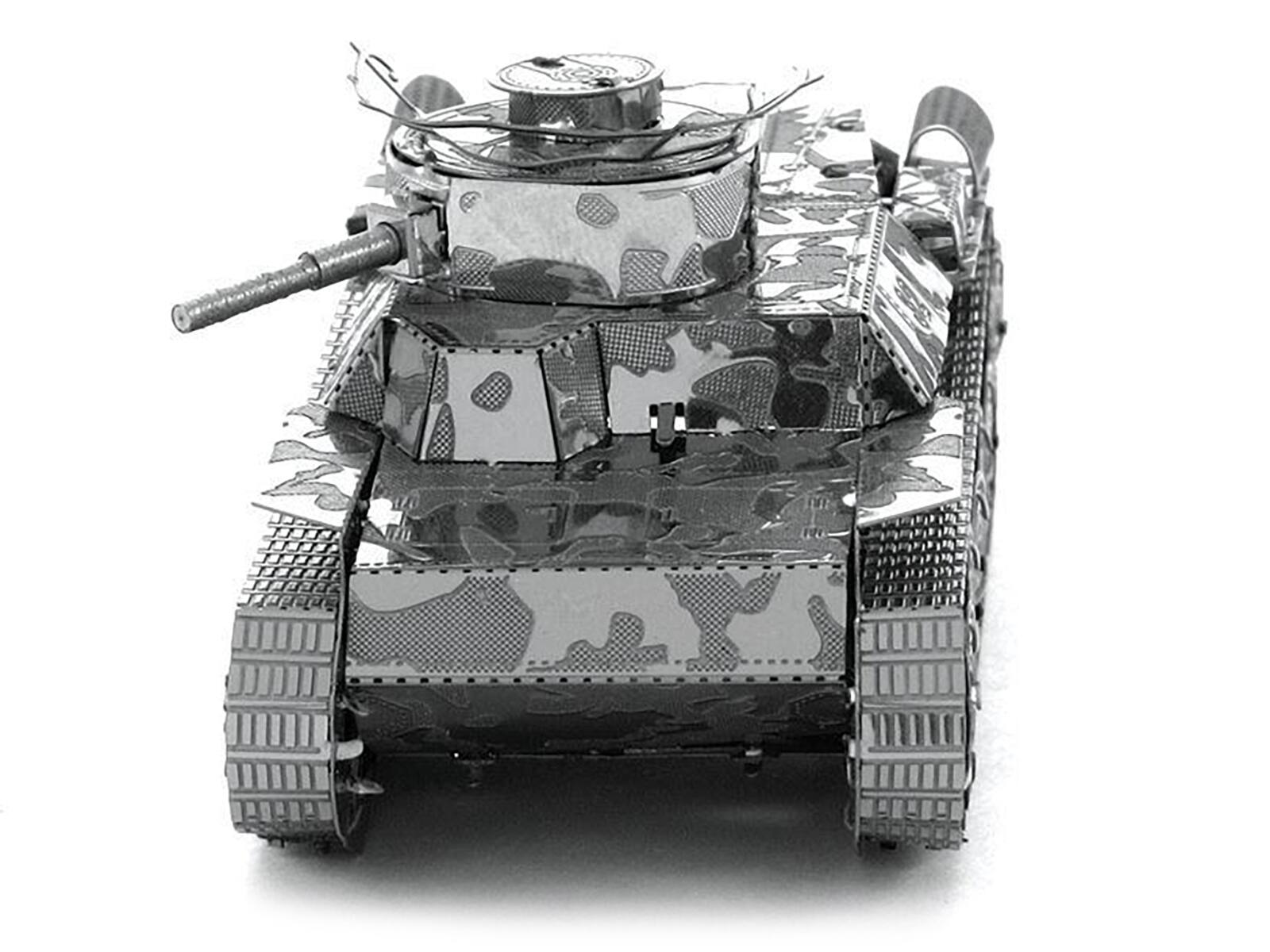 Back. Metal Earth - Model Kit Japanese Chi Ha Tank (Moderate Difficulty) Steel Model by Metal Earth - Grey.