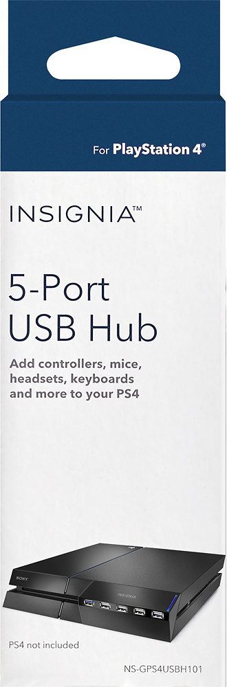 Best Buy: Insignia™ 5-Port USB Hub for PlayStation 4 Black NS