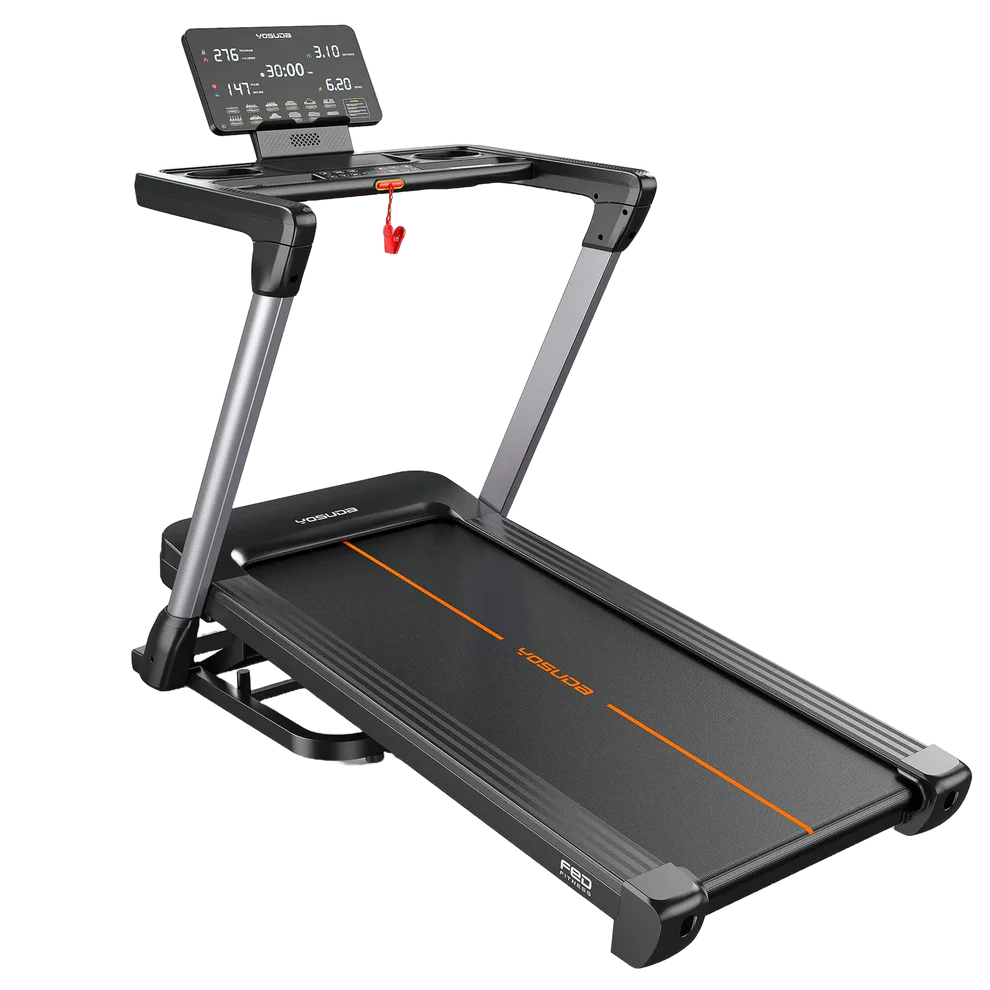 FED Fitness - TM2 Treadmills for Home with 18% Auto Incline, Foldable Walking Pad with Handle, 3HP Quiet Brushless Motor - Black