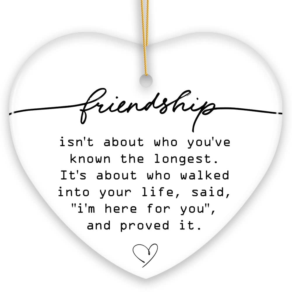 friendship isn't about who you've known the longest. It's about who walked into your life, said, "i'm here for you", and proved it.