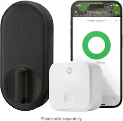 Yale - Smart Lock Conversion Kit – Works with Existing Deadbolt & Keys | Wi-Fi Access - Black - Front_Zoom