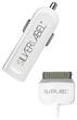 Silver Label - 30-Pin Vehicle Charger - White - Larger Front