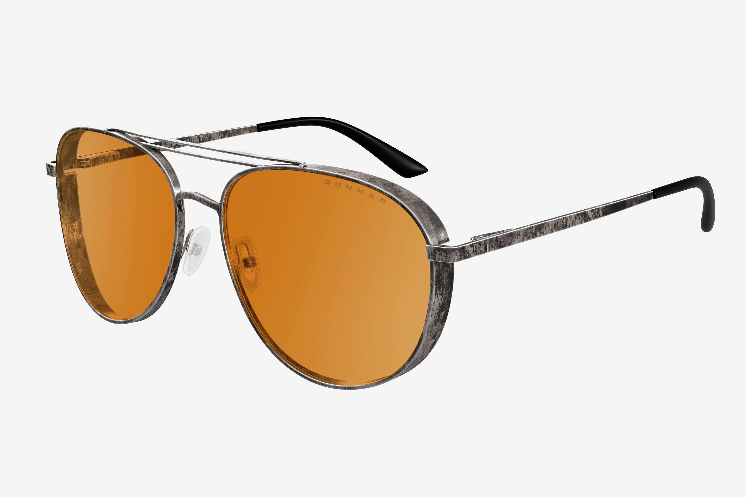 Alt View 1. GUNNAR - Fallout Brotherhood of Steel  Computer Glasses with Blue Light Reduction , Amber Max Lenses - Gunmetal.