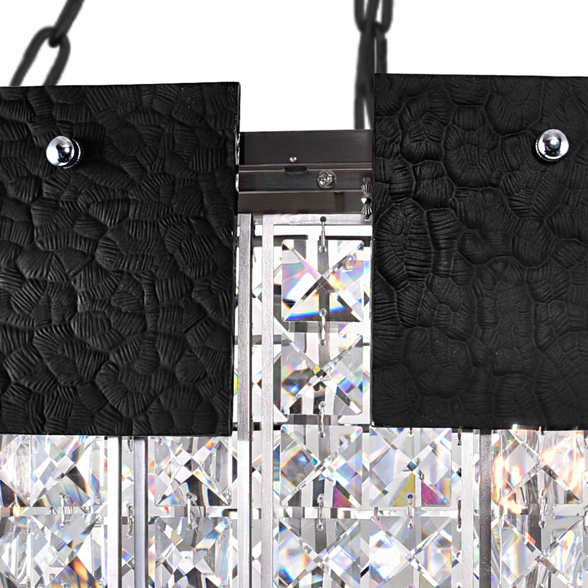 Left. CWI Lighting - Glacier 6 Light Down Chandelier With Polished Nickel Finish - Polished Nickel.