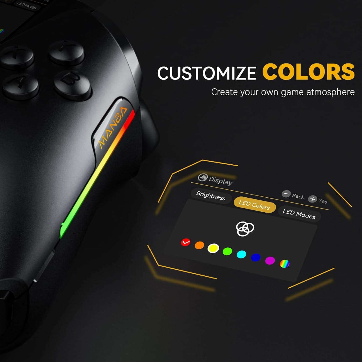 MANBA プロコン Switch、PCなど Manba One Wireless Gaming Controller with Interactive Screen for