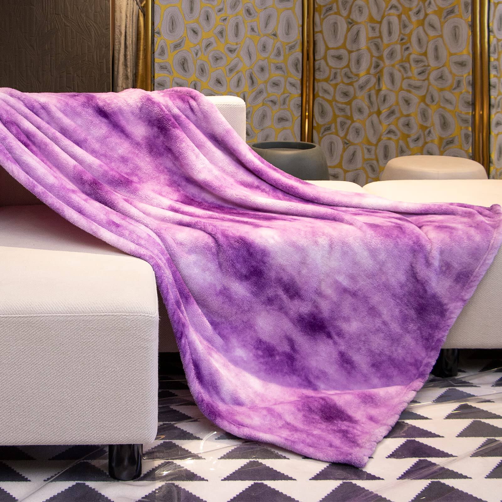 Alt View 7. Paradigms Interiors - Fleece Blanket Throw - 300gsm For Couch Sofa Bed Soft Lightweight Plush Cozy Microfiber Blankets Throws - B-blue-Throw(50"x70"/ 130x150cm).