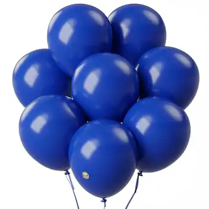 Front. Vulpecula Spade - AFTERLOON® Biodegradable Balloons 24 pcs Sapphire Blue 12 Inch, Matte Color Thickened Extra Strong Latex Helium Float, - Sapphire Blue.