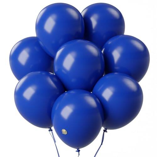 Front. Vulpecula Spade - AFTERLOON® Biodegradable Balloons 24 pcs Sapphire Blue 12 Inch, Matte Color Thickened Extra Strong Latex Helium Float, - Sapphire Blue.