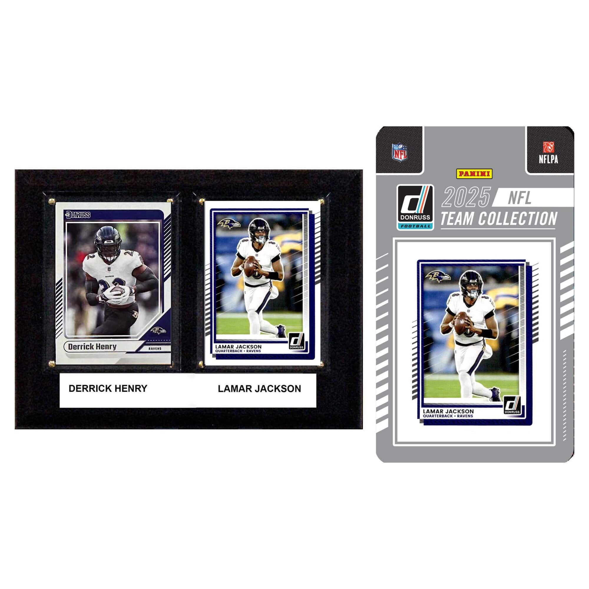 C&I Collectibles - Baltimore Ravens 6" x 8" Player Plaque & 2025 Team Trading Card Set - Multicolor