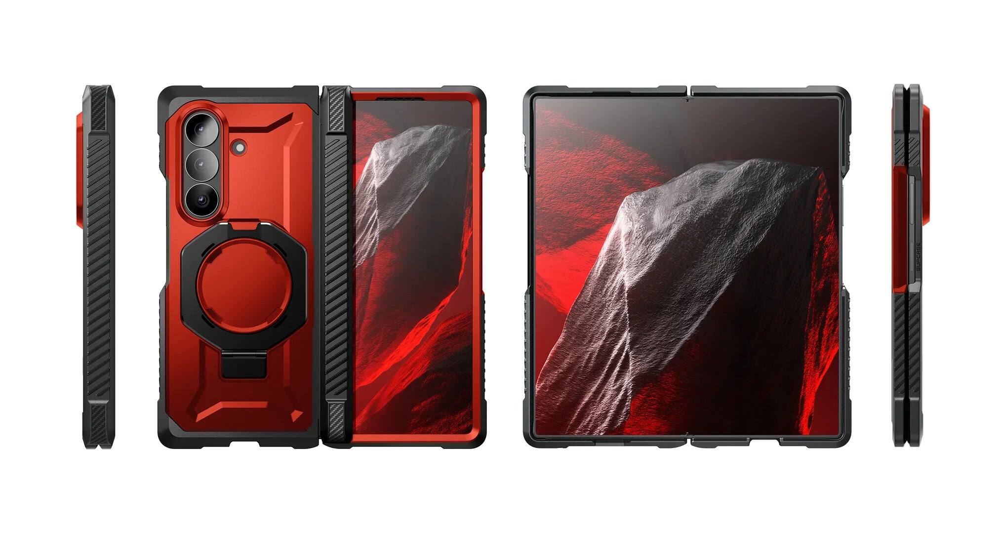 Alt View 6. SUPCASE - UB Grip MagSafe Case for Samsung Galaxy Z Fold 8 Ultra with Screen Protectors HD & Privacy - Ruddy.
