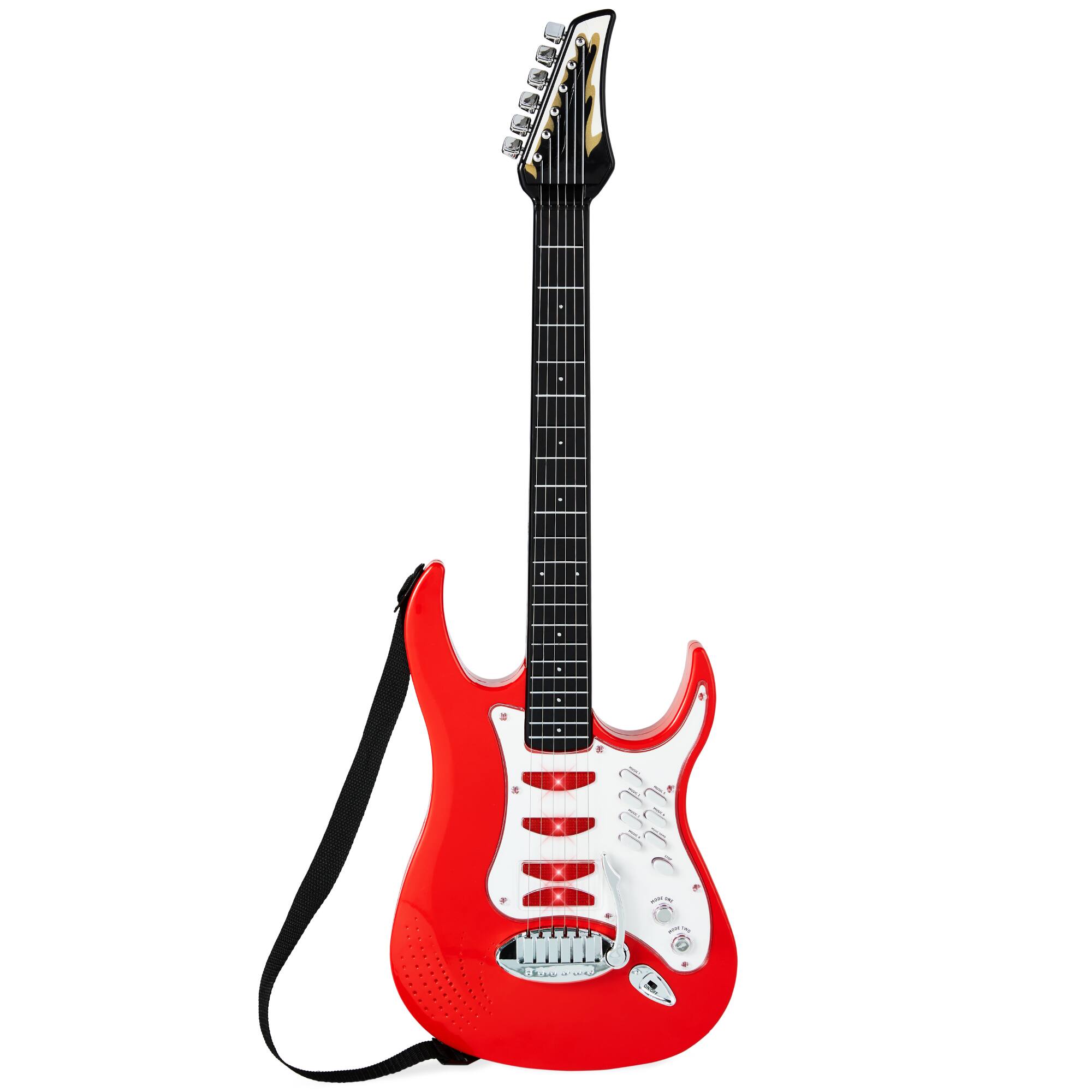 Alt View 3. Best Choice Products - Best Choice Products Kids Electric Musical Guitar Toy Play Set w/ 6 Demo Songs, Whammy Bar, Microphone - Red - Red.