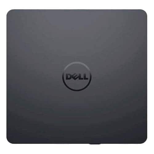 Front. Dell - USB Slim DVD+/- RW Drive - Plug and Play - DW316 - Black.