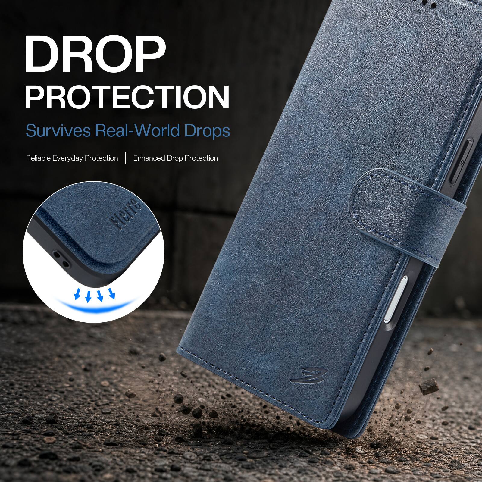 DROP PROTECTION  
Survives Real-World Drops  
Reliable Everyday Protection | Enhanced Drop Protection