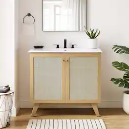 Soma Bathroom Cabinet Basin Not Included by Modway - Oak