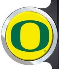 Alt View 1. PRORUN - Oregon Ducks Automotive License Plate Frame with Team Badges - Multi.